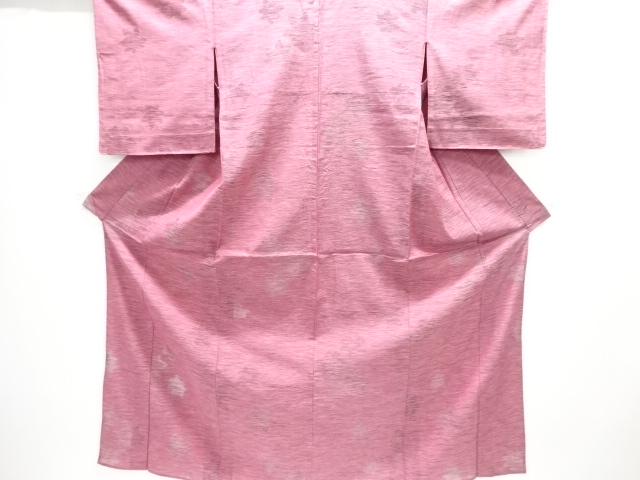 大正ロマン　透かし織紅葉模様単衣着物